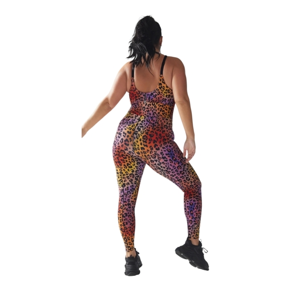 SAVAGE X FENTY HOTLINE JUMPSUIT SIZE 1X CARAMEL LEOPARD - Picture 4 of 10